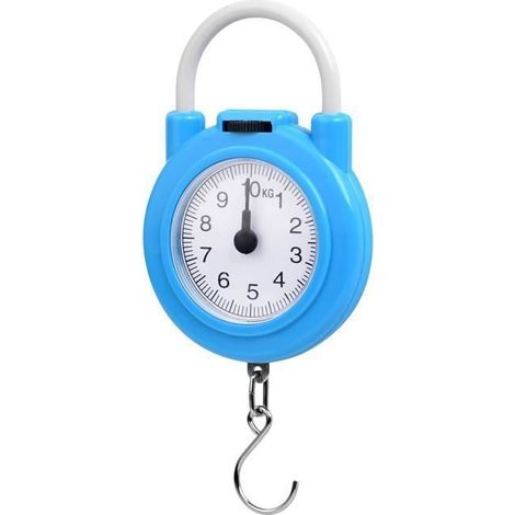 Balance à Bagages,Peson dynamométrique Max 10kg Petit et Portable Avec Une Prise En Main Confortable Pour Les Voyages et Travail (1/5)