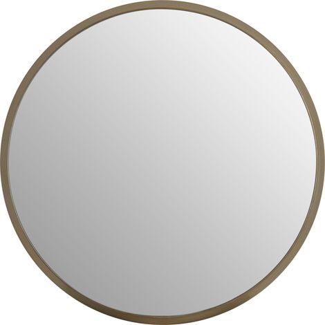 Premier Housewares Wall Mirror Bathroom / Bedroom / Hallway Wall Mounted Large Silver Mirrors / Round Minimalistic Mirrors For Living Room 4 x 54 x 54 (1/5)