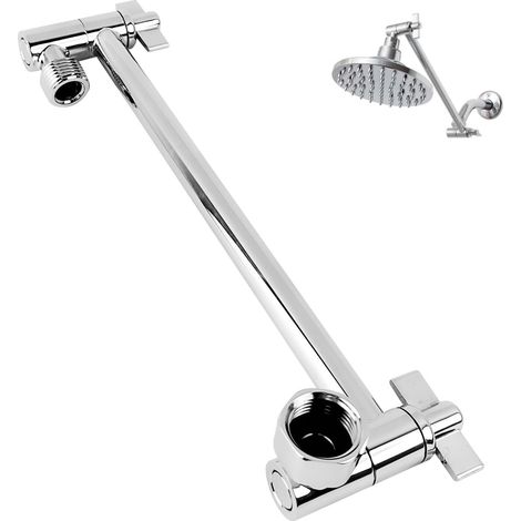CSPARKV Duschrohrverlängerung, 278 mm verstellbare Duschkopfverlängerung aus Edelstahl, Duscharmverlängerung mit Kontermuttern, Universalbefestigung (1/5)