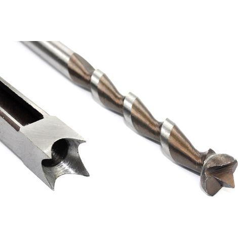 Vierkantbohrer, hohe Härte, effizient für Holzbearbeitung, Stemmbohrer, 6,4 mm / 1,4 Zoll (1/5)