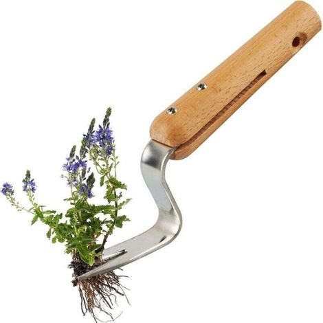 Désherbeur Manuel, Extracteur Mauvaises Herbes, Sarcleur avec Mesure e Manche en Bois, Couteau Désherbeur, Outil de Désherbage Desherbant Jardin,Weeder pour Creuser,Sarcler,Planter (1/4)