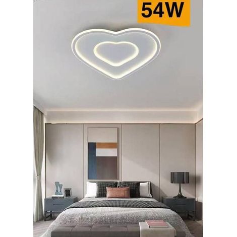 TrAdE Shop Traesio - Plafoniera Led Da Soffitto Forma Di Cuore 54 W In Alluminio Luce Calda 3000k C19 - (1/4)