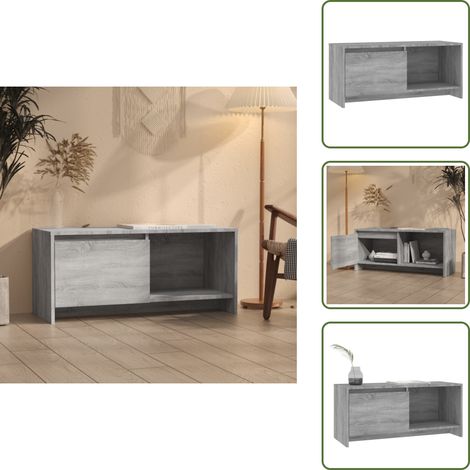 Mobile per TV - vidaXL Mobile Porta TV Grigio Sonoma 90x35x40 cm in Truciolato - Armadio per stereo