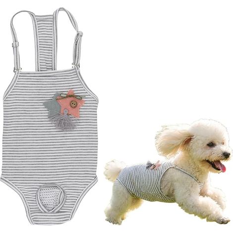 Culottes Hygiéniques Lavables pour Chiennes, Couches Réutilisables pour Chiennes en Chaleur, Pantalon Lavable avec Bretelles réglables, Protection Anti-Marquage et Incontinence (M) (1/5)