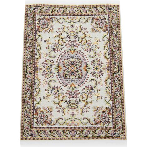 Tapis miniature 1:12 pour maison de poupée, élégant et raffiné, décoration de salon n° 3 (1/5)