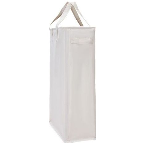 Panier à linge pliable en tissu Oxford 600D, couleur ivoire, avec poignée renforcée pour un transport facile et rangement optimal (1/5)
