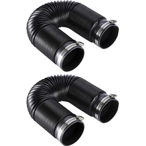 Compatible avec deux tuyaux d'admission d'air froid universels et flexibles de 76 mm pour moteurs automobiles et des conduits d'admission avec interfaces. (1/5)