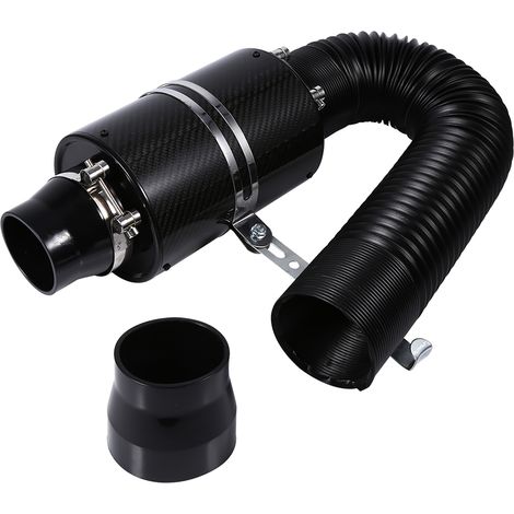Universelles 3-Zoll-Ansaugrohr aus Kohlefaser, Kaltluftfilter mit geschlossenem Ansaugkanal-Set für Autos (1/5)