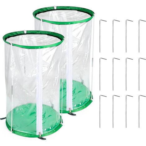 x Mini-Gewächshäuser (55 x 30 cm) aus PVC mit 6 Bodenankern zur Überwinterung und zum Schutz