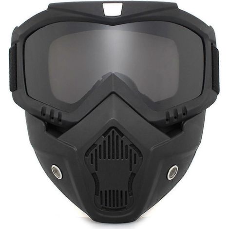 Motorrad-Windschutzbrille für Offroad-Fahrten im Freien, Demontageausrüstung, Gesichtsschutz, schwarzer Rahmen G