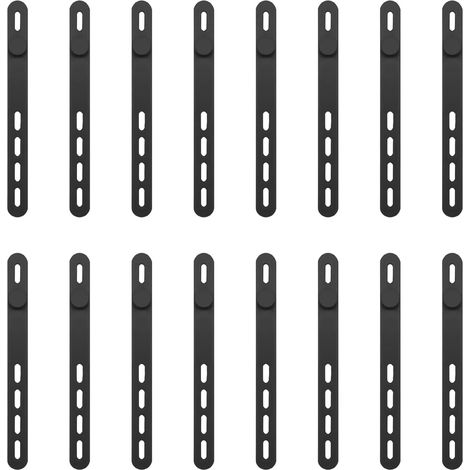 16 Pieces Serre Cable en Silicone Réutilisables,Attache Cable Ajustables avec Boucle de Verrouillage, Idéal pour Organisation à la Maison, au Bureau et en Voyage, Résistant à l'Eau et Durable (1/5)