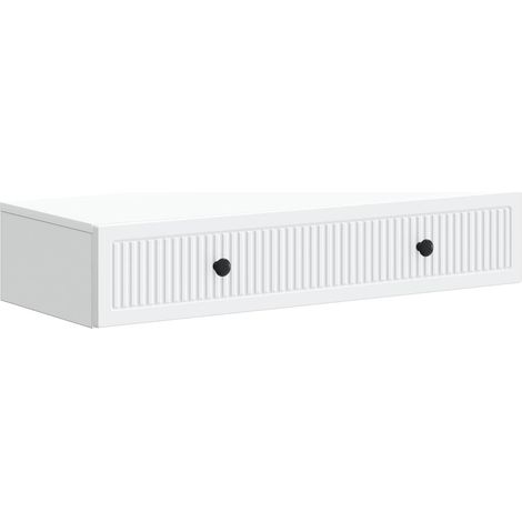 vidaXL Table d'appoint murale Blanc 87,5 x 34,5 x 17 cm
