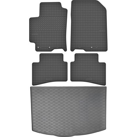 Kia Rio IV Schrägheck (2017–2023) – SET: Gummifußmatten + Kofferraummatte (1/5)