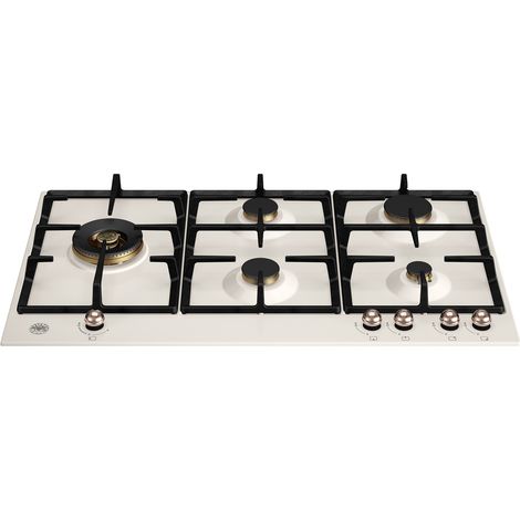 Bertazzoni P905LHERAC. Colore del prodotto: Rame, Avorio, Posizionamento dell'apparecchio: Da incasso, Dimensione della larghezza del piano cottura: 89 cm. Tipo di controllo: Manopola, Posizione di...