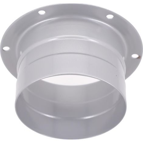 Connecteur de conduit, raccord de tuyau d'aération en métal de 7,6 à 20,3 cm, adaptateur de tuyau d'air mural, adaptateur de raccordement de tuyau de ventilation rond droit (75 mm) (1/5)