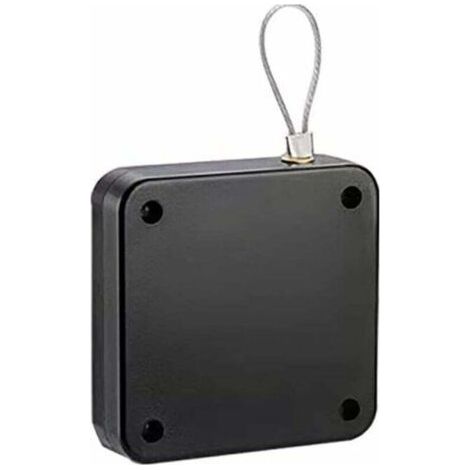 Automatic Door Closer, Silent Cord Door Closer, Sliding Door Household Buffer Sliding Door, No Punching, Bearing About 20 Kg, Adjustable Door Closer, Automatic Closing