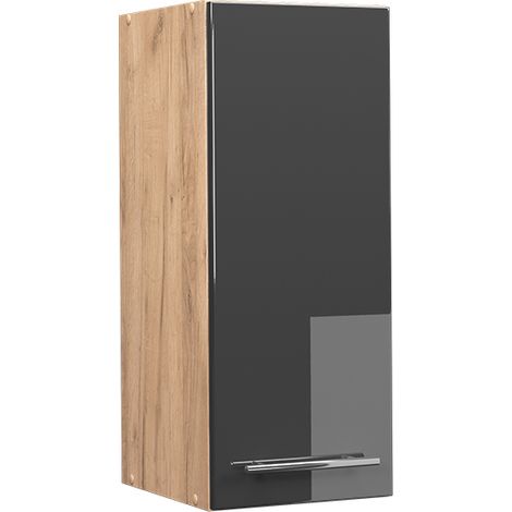 Hängeschrank Fame-Line, Anthrazit Hochglanz, 30 cm, Vicco