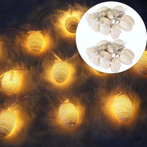 2 LED Guirlande Lumineuse de Pâques con 20 Oeufs de Pâques Lumineux à LED (1/5)