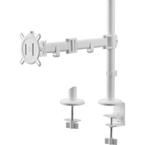 Support moniteur Smart - ONE FOR ALL - Vesa 100 - Simple Bras - 13 et 32'' - 8kgs max - Hauteur réglable - Blanc