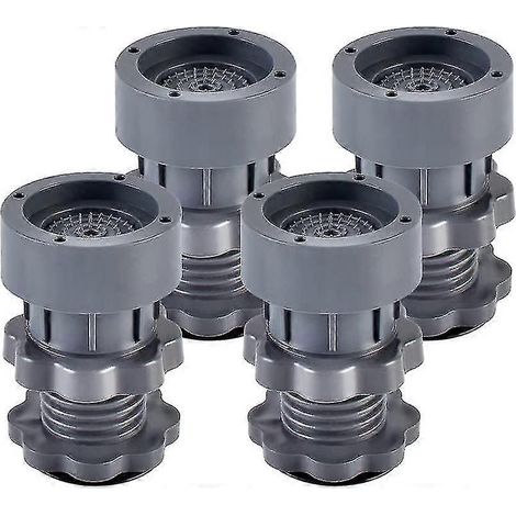 Support pour machine à laver à hauteur réglable en 4 parties, patins antichoc pour machine à laver, réduction du bruit et antidérapant (1/5)