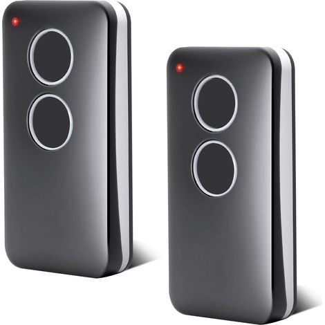 Set mit 2 Garagentor-Fernbedienungen – 433,92 MHz – 2 Kanäle – Kompatibel mit V2 PHOX 2, V2 PHOX4, V2 TRC4, V2 TSC4, V2 Phoenix 2, V2 Phoenix 4, Rolling Code