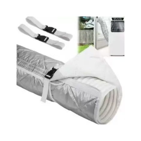 Private Label-Bleosan – Gaine isolante matelassée pour tuyau de climatiseur – Isolation thermique efficace – 2 sangles réglables – Compatible tuyaux 15 cm de diamètre