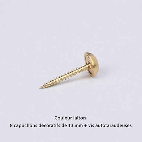 Cache-vis en laiton 13 mm avec vis autotaraudeuses, 8 pièces pièces13mm 3,2 × 1,3 × 3,2 cm 41 g – Livraison gratuite