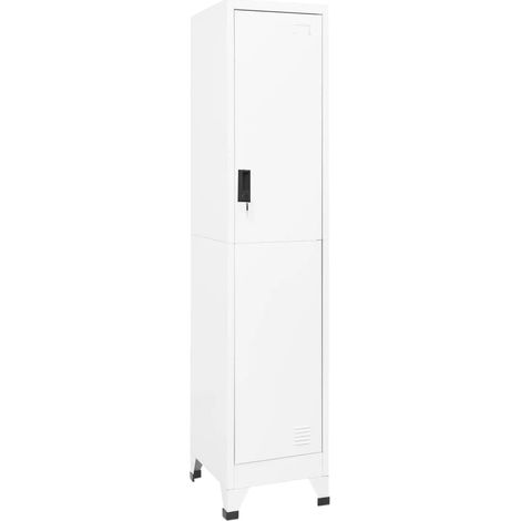 Schließfachschrank Weiß 38x45x180 cm Stahl vidaXL
