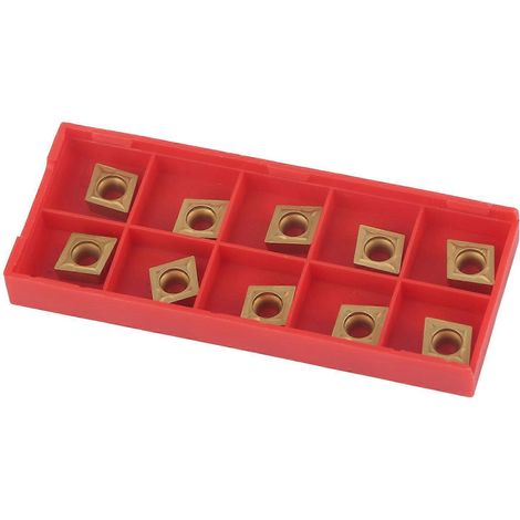 10 Stück CNC-Hartmetall-Wendeschneidplatten für Drehmaschinen mit Box