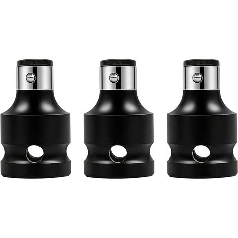 Adaptateurs pour clé à chocs (lot de 3), 1/2" à 1/4", adaptateur pour outils à main, adaptateur Douille 1/4" et 1/2" avec embout de conversion Racc, tournevis Douille (1/5)