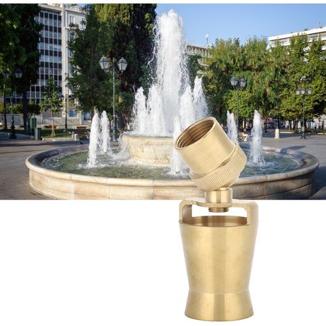 Boquilla rociadora para fuente, boquilla DN25 con forma de madera de cedro, material: cobre, dimensiones: 14 x 5 cm, color: negro, 1 unidad (1/5)