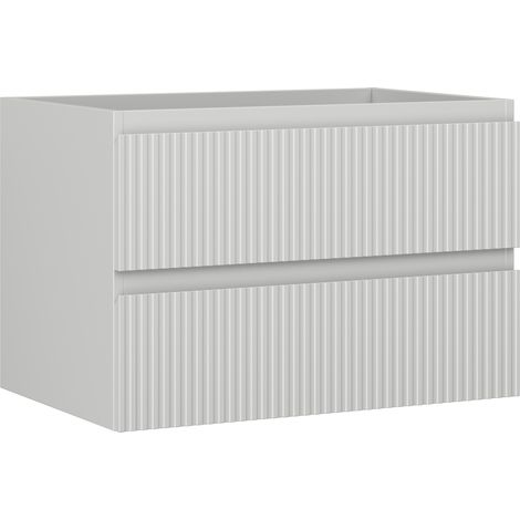 Mexen Rivel Badezimmerunterschrank 70 cm, 2 Schubladen, geriffelt, grau matt - 91A20-07047-2-BFF62 (1/5)