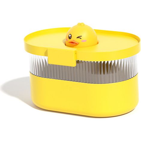 Seau à riz étanche à l'humidité, en PP/PET épais, pour le stockage de céréales, farine, nourriture pour chien, taille M, jaune canard (1/5)