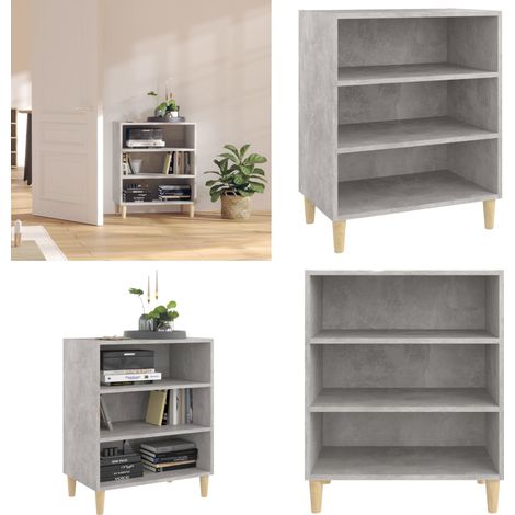 Sideboard Betongrau 57x35x70 cm Holzwerkstoff - Regal - Sideboard - Wohnzimmermöbel - Holzmöbel - Grau - Home & Living (1/5)