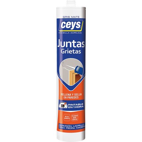 Sigillante Multiuso per Giunti e Fessure CEYS Grigio Cartuccia Grande 280ml 505601
