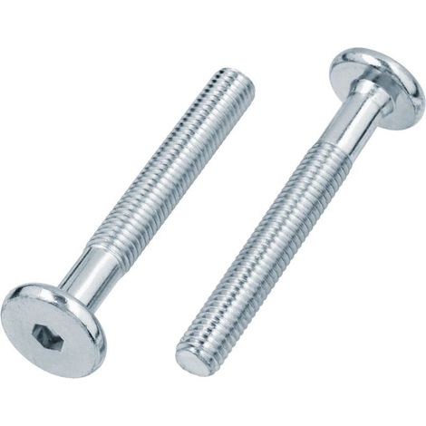 Lot de 20 Vis à tête cylindrique M8x60, Acier zingué, Clé Allen 5mm, Pour assemblage bois (1/4)