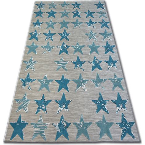 Carpet LISBOA 27219/754 Stars Turquoise blue 200x290 cm