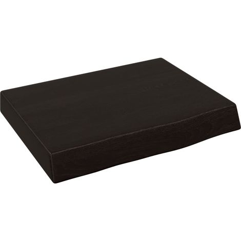 Étagère murale Étagère flottante marron foncé bois chêne massif traité (1/5)