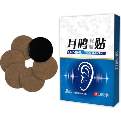 Lot de 6 Patchs Acouphènes Oreille, Autocollants Anti-Acouphene aux Extraits de Plantes Naturelles, Soin Auditif, Timbre Auriculaire pour Perte Auditive (1/5)