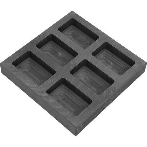Moule en graphite à six trous de haute pureté pour la coulée de lingots de graphite d'or, d'argent et de cuivre résistant à l'usure et aux hautes températures. (1/5)
