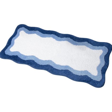 Alfombrilla de baño, microfibra, antideslizante, absorbente, de secado rápido, para baño, ducha, bañera (1/5)