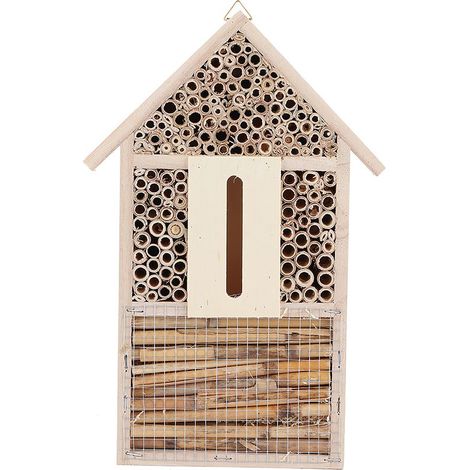 Maison en bois pour insectes et abeilles, abri de jardin, boîte de nidification, artisanat, décoration d'extérieur (1/5)