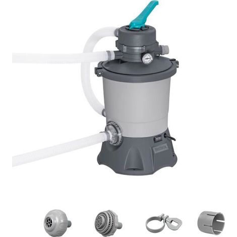 Pompe de filtration à sable pour piscines jusqu'à 18 m³ - Bestway - 3 596 L/h - Avec préfiltre-AquaForge (1/5)