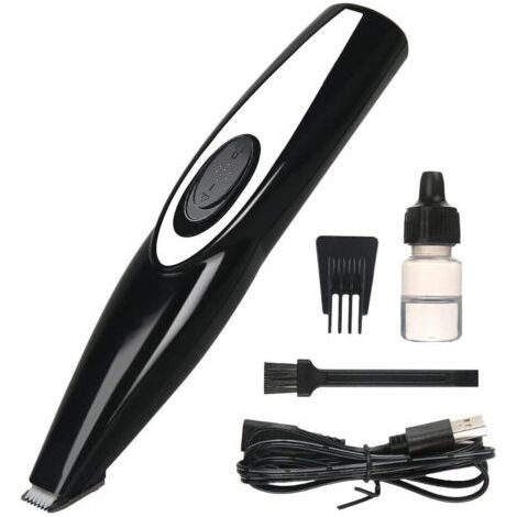Cisailles pour animaux, rechargeables par USB, 6 500 tr/min, 6,5 W, 110-240 V, noires (1/5)