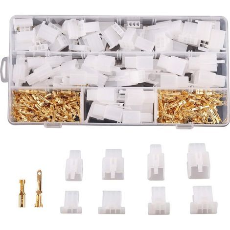2.8mm Automotive Connector Kit, 2, 3, 4 and 6 Pin Automotive Electrical Wire Connector Kit for Motorcycle, Motorbike, Car, Truck, Scooter, Boat, Electrical Instruments (1/4)