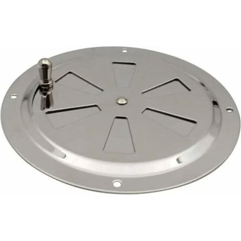 Griglia di ventilazione rotonda regolabile in acciaio inox 316, Ø125 mm, con pulsante di apertura – 1 pezzo