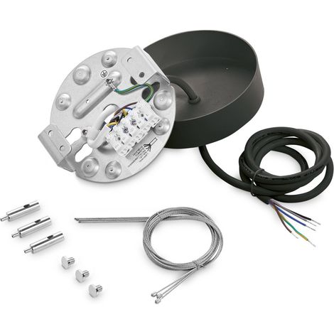 Ideal Lux Sospensione moderna FLY 1 luce LED integrato nero metallo