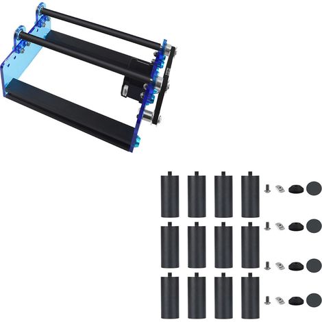 Module Gravure Laser Axe Y Rouleau Auxiliaire avec Colonne de Surélévation, Gravure Rotative Hauteur 150mm/5,9in (1/5)