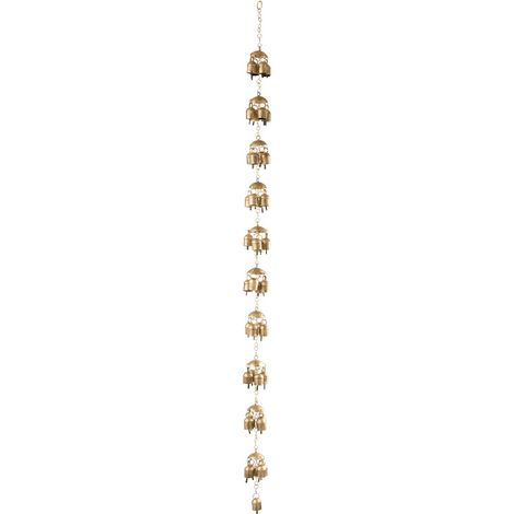 Suspension Déco en Métal "Cloches" 152cm Doré (1/2)