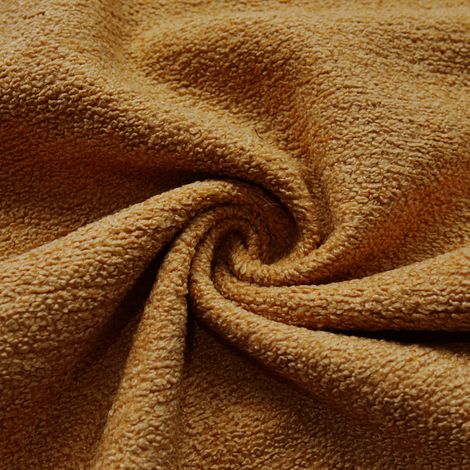 Tissu d'ameublement  -  - Effet bouclette Jaune moutarde 142 cm